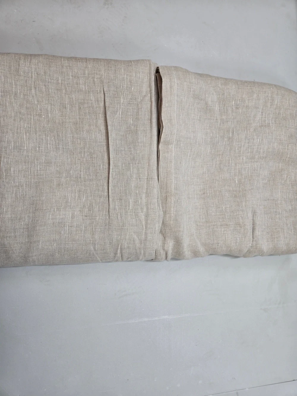 NWOT QUINCE Set Of 4 48x108 European Linen Sheer Curtains Flax 9959